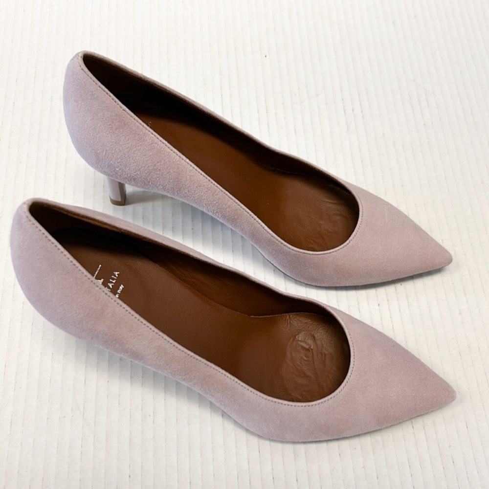 Aquatalia Melina Pink Suede Pointy Toe Pump Heels